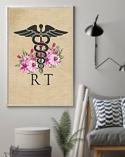 Respiratory Therapist Flowers Caduceus 11x17 Poster lifestyle-poster-1