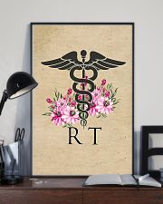 Respiratory Therapist Flowers Caduceus 11x17 Poster lifestyle-poster-2