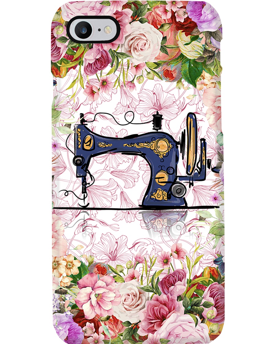 Colorful Flowers Sewing Machine Phone Case