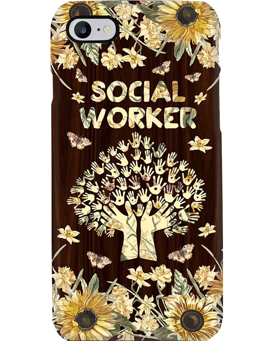 Social Worker Flowery Gift Phone Case
