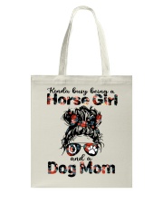 Kinda Busy Being A Horse Girl And A Dog Mom Tote Bag tile