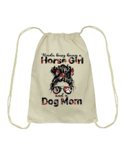 Kinda Busy Being A Horse Girl And A Dog Mom Drawstring Bag tile