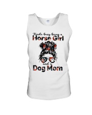 Kinda Busy Being A Horse Girl And A Dog Mom Unisex Tank tile