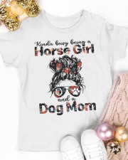 Kinda Busy Being A Horse Girl And A Dog Mom Ladies T-Shirt apparel-ladies-t-shirt-lifestyle-front-37