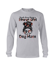 Kinda Busy Being A Horse Girl And A Dog Mom Long Sleeve Tee tile