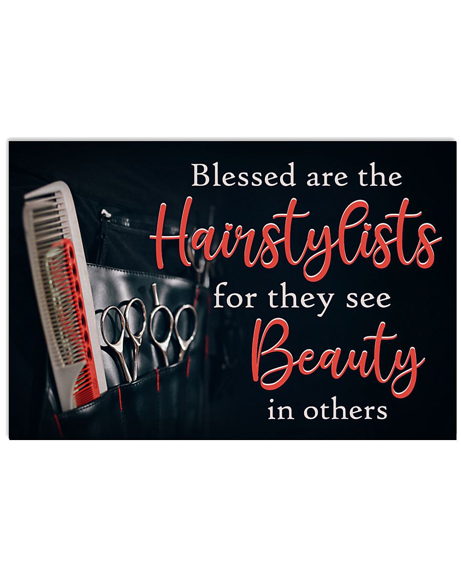 Blessed Are The Hairstylists Hairdresser 17x11 Poster