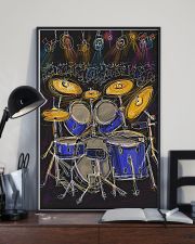 Drummer Drum set and light 11x17 Poster lifestyle-poster-2