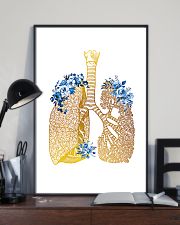 Respiratory Therapist Floral Lung 11x17 Poster lifestyle-poster-2