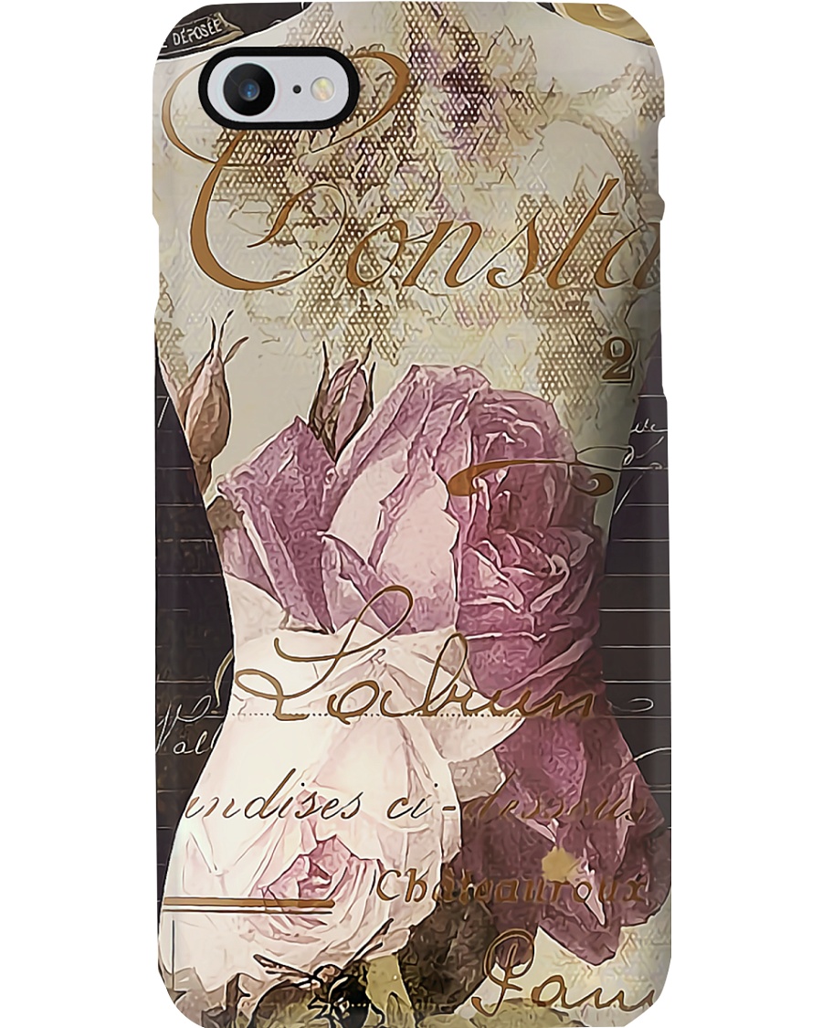 Sewing Flowery Mannequin Phone Case