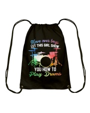 Drummer - Let this girl show you how to play drums Drawstring Bag thumbnail