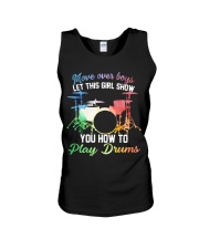 Drummer - Let this girl show you how to play drums Unisex Tank thumbnail