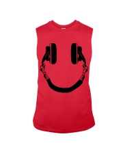 DJ Smiley Headphone Sleeveless Tee tile