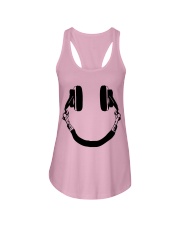 DJ Smiley Headphone Ladies Flowy Tank tile