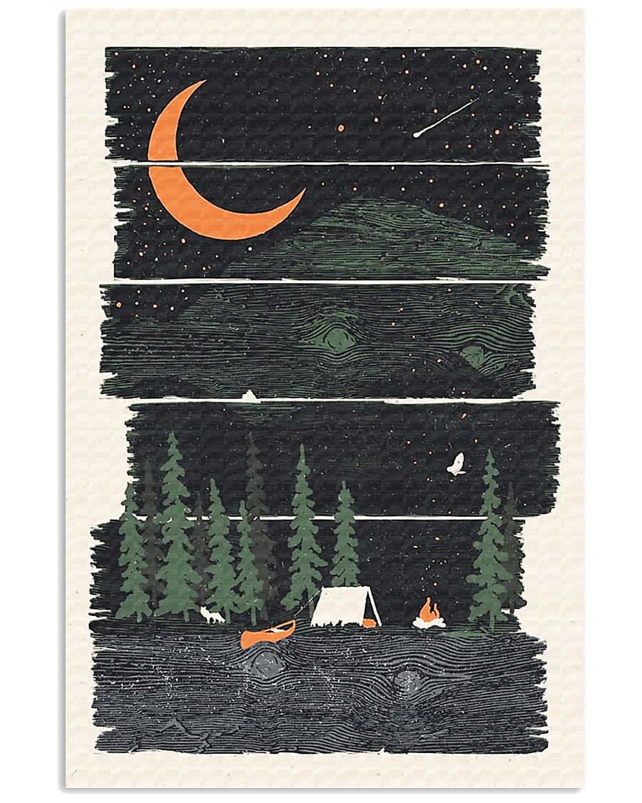 Camping Fire Under Stars 11x17 Poster