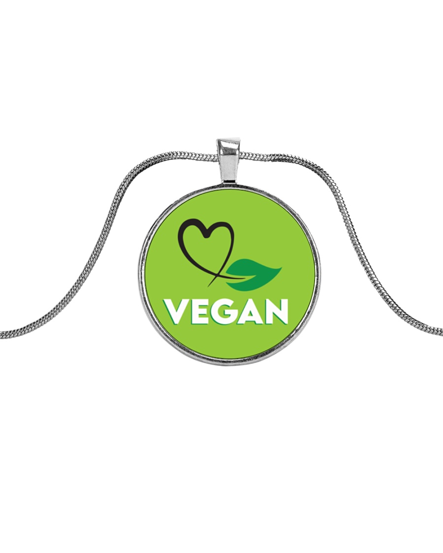 Vegan Metallic Circle Necklace