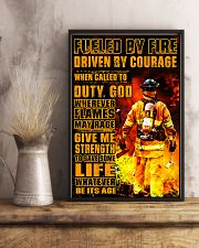 Firefighter Fueled by Fire Poster 11x17 Poster lifestyle-poster-3