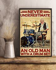 Never Underestimate An Old Man With A Drum Set 11x17 Poster lifestyle-poster-3