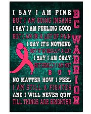 Breast Cancer I Will Never Quit 16x24 Poster front