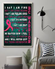 Breast Cancer I Will Never Quit 16x24 Poster lifestyle-poster-1