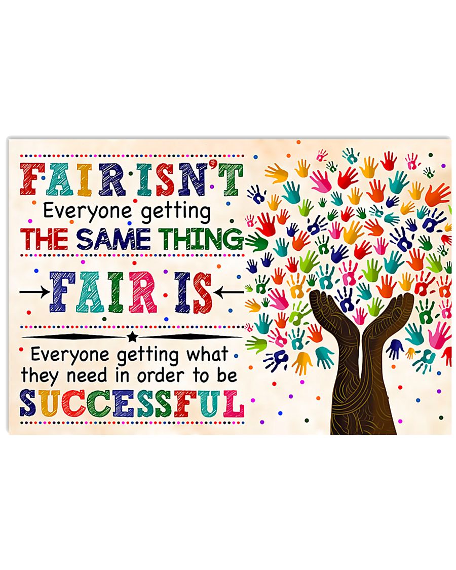 Fair Be Successful Teacher 17x11 Poster