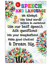 Speech Language Pathologist In Speech And Language 11x17 Poster front