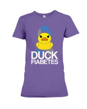 Diabetes Cute Duck Fiabetes Premium Fit Ladies Tee tile
