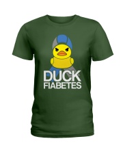 Diabetes Cute Duck Fiabetes Ladies T-Shirt tile