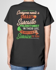 Everyone needs a smart sarcastic Phlebotomist Ladies T-Shirt garment-tshirt-ladies-back-01
