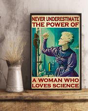 Never Underestimate A Woman Who Loves Science 11x17 Poster lifestyle-poster-3