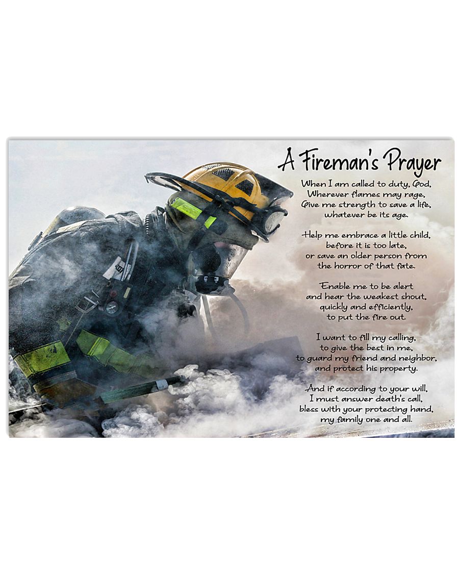 A Firefighters Prayer 17x11 Poster