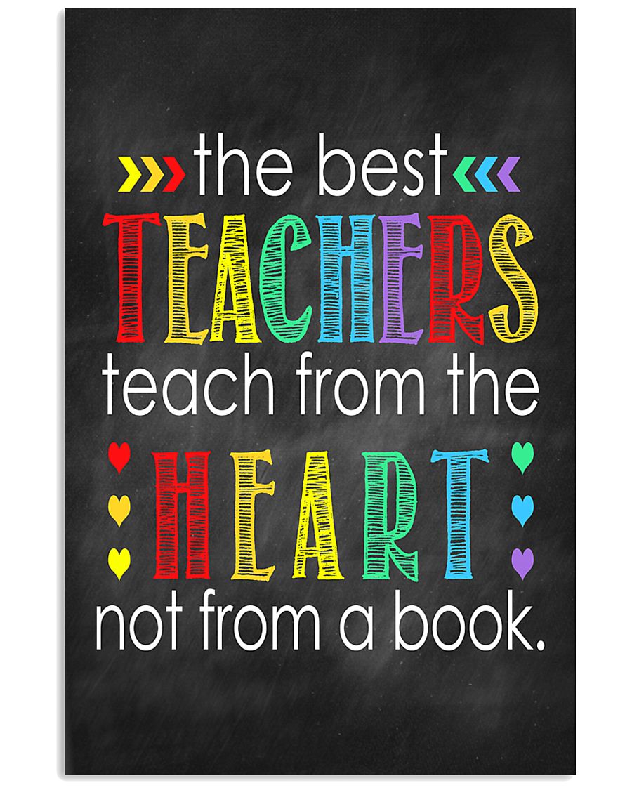 Teachers teach from heart 11x17 Poster