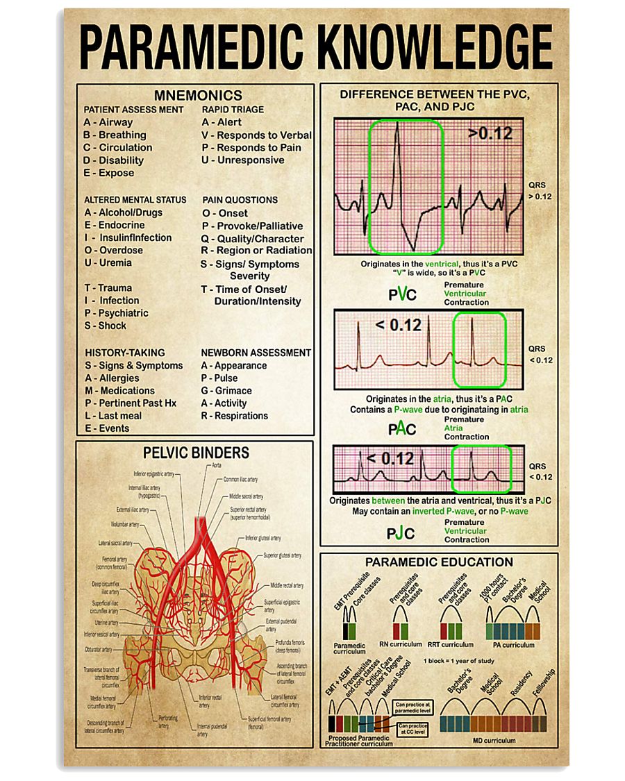 Paramedic Knowledge 11x17 Poster