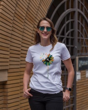 Hairstylist Colorful Tools Sunflower Ladies T-Shirt lifestyle-women-crewneck-front-2