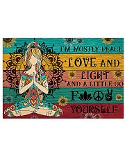 Yoga I Am Mostly Peace 17x11 Poster front