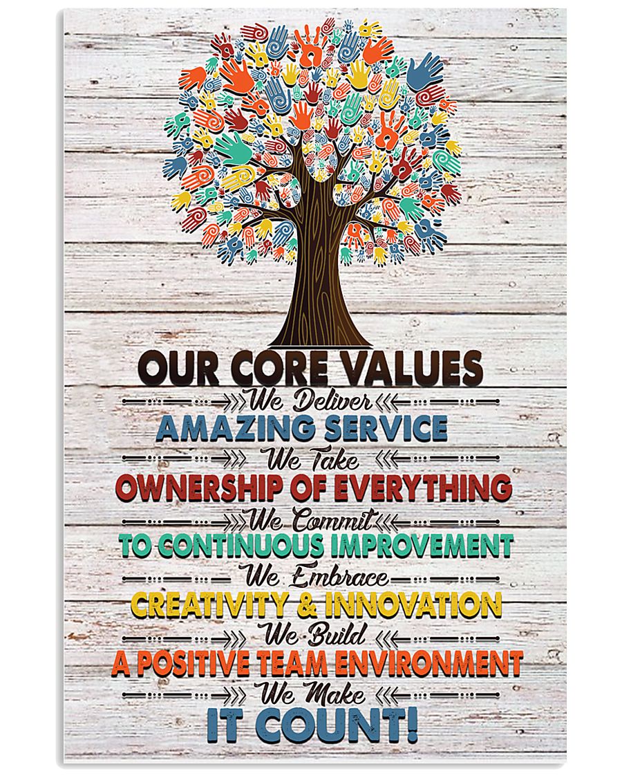 Massage Therapist Our Core Values Poster 11x17 Poster