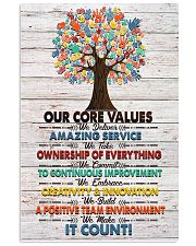 Massage Therapist Our Core Values Poster 11x17 Poster front