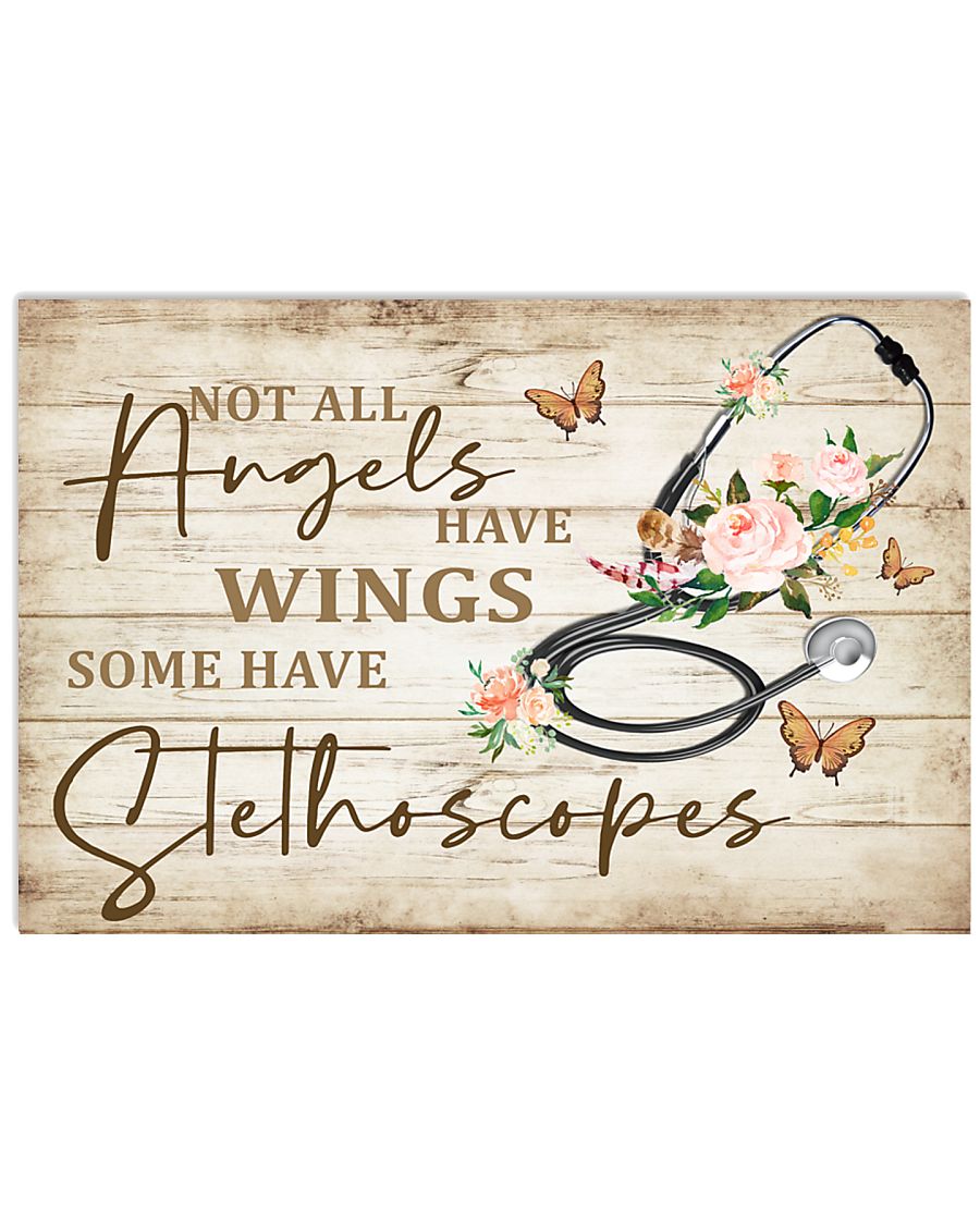 Physician Assistants Some Angels Have Stethoscopes 17x11 Poster
