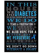 Diabetes we don't go down without a fight poster 11x17 Poster front