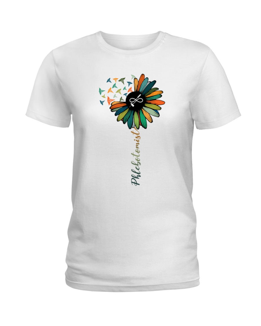 Phlebotomist Colorful Caduceus Ladies T-Shirt