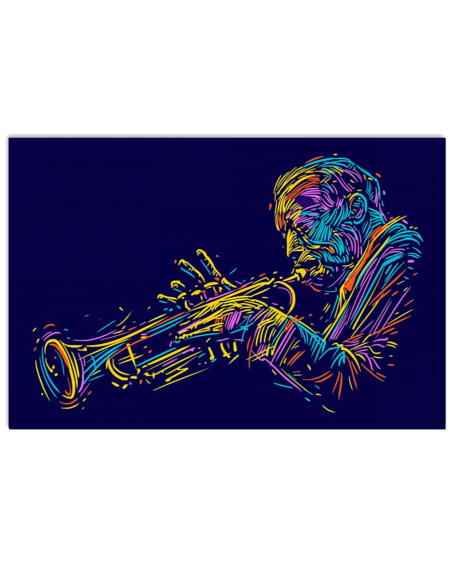 Trumpet Player Art 17x11 Poster