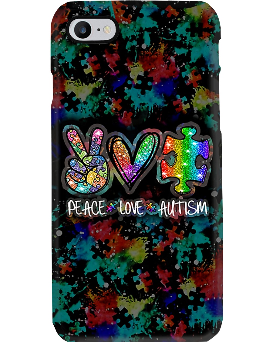 Autism Awareness Peace Love Autism Phone Case