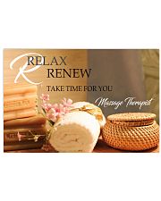 Massage Therapist Relax And Renew 17x11 Poster front