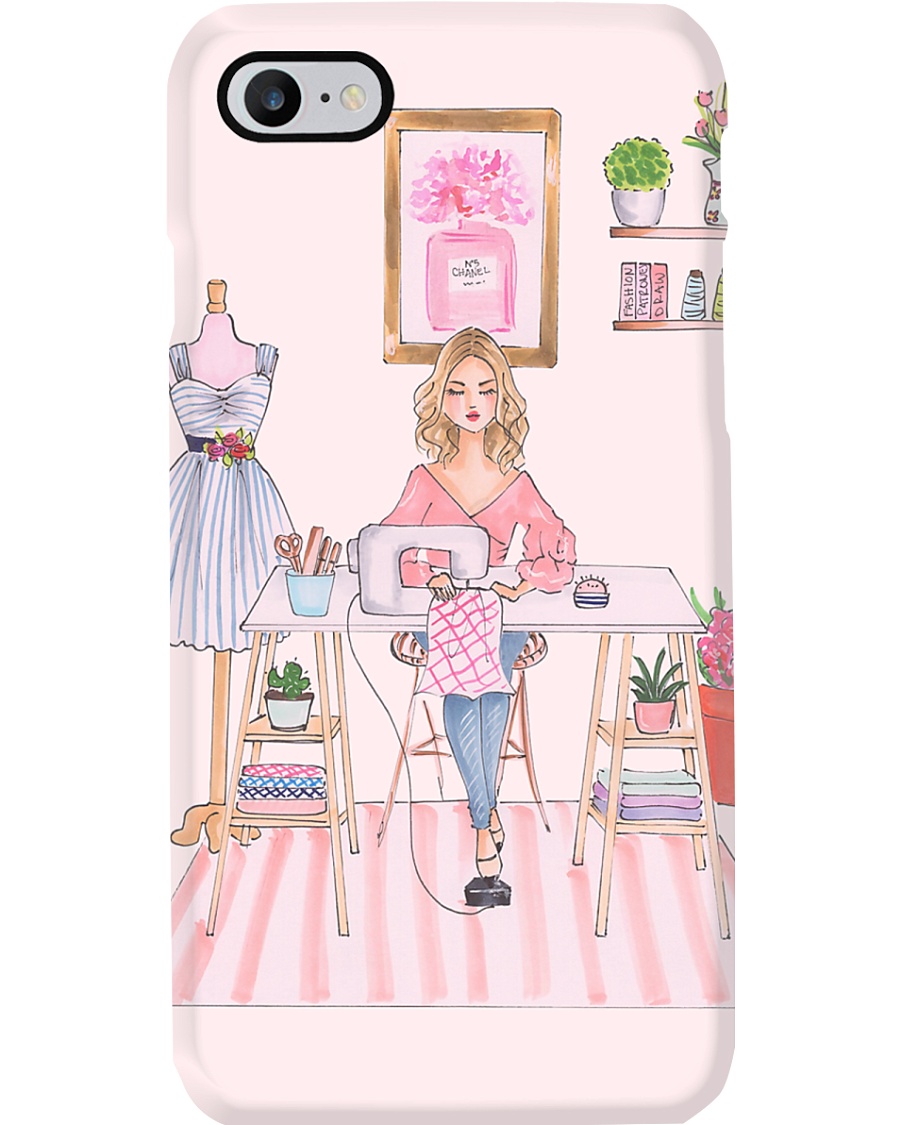 The Girl Sewing Phone Case