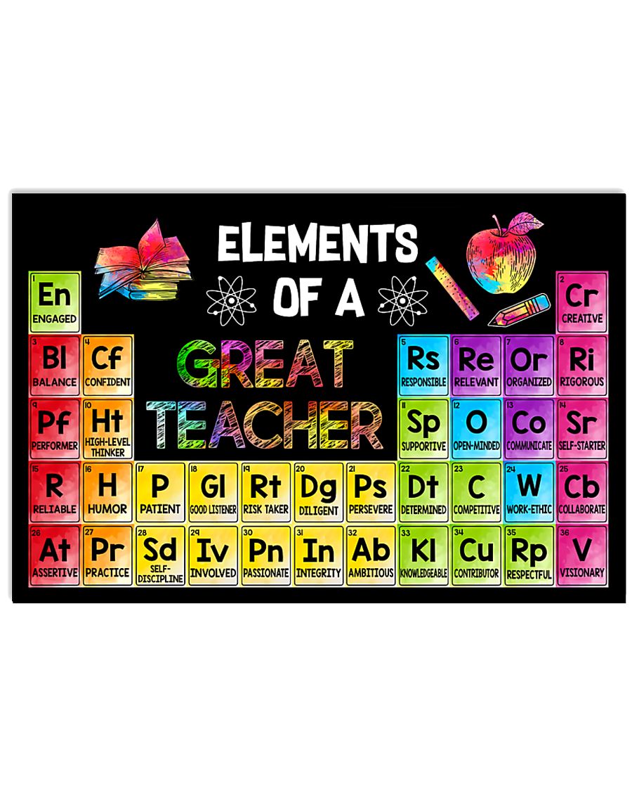 Elements Of A Great Teacher 17x11 Poster