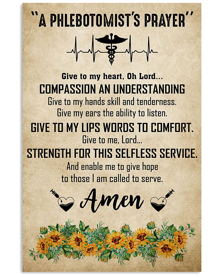 A Phlebotomist's Prayer 11x17 Poster