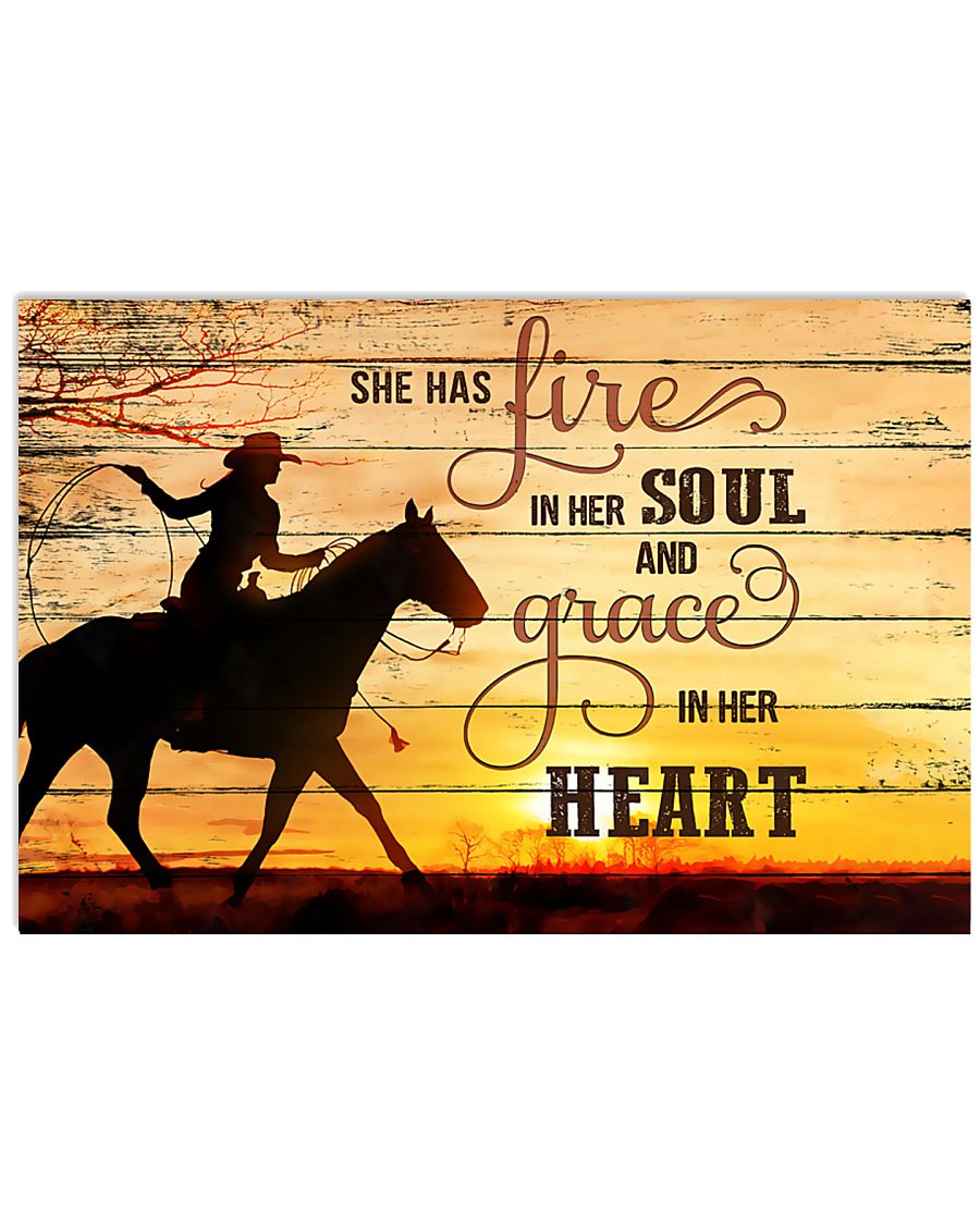 Horse Girl - She has fire in her soul 17x11 Poster
