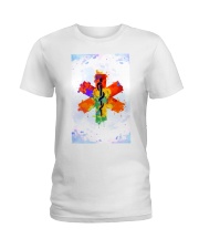Paramedic Colorful Star of Life Logo Ladies T-Shirt thumbnail