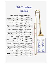 Trombonist slide trombone 12 scales poster 11x17 Poster front