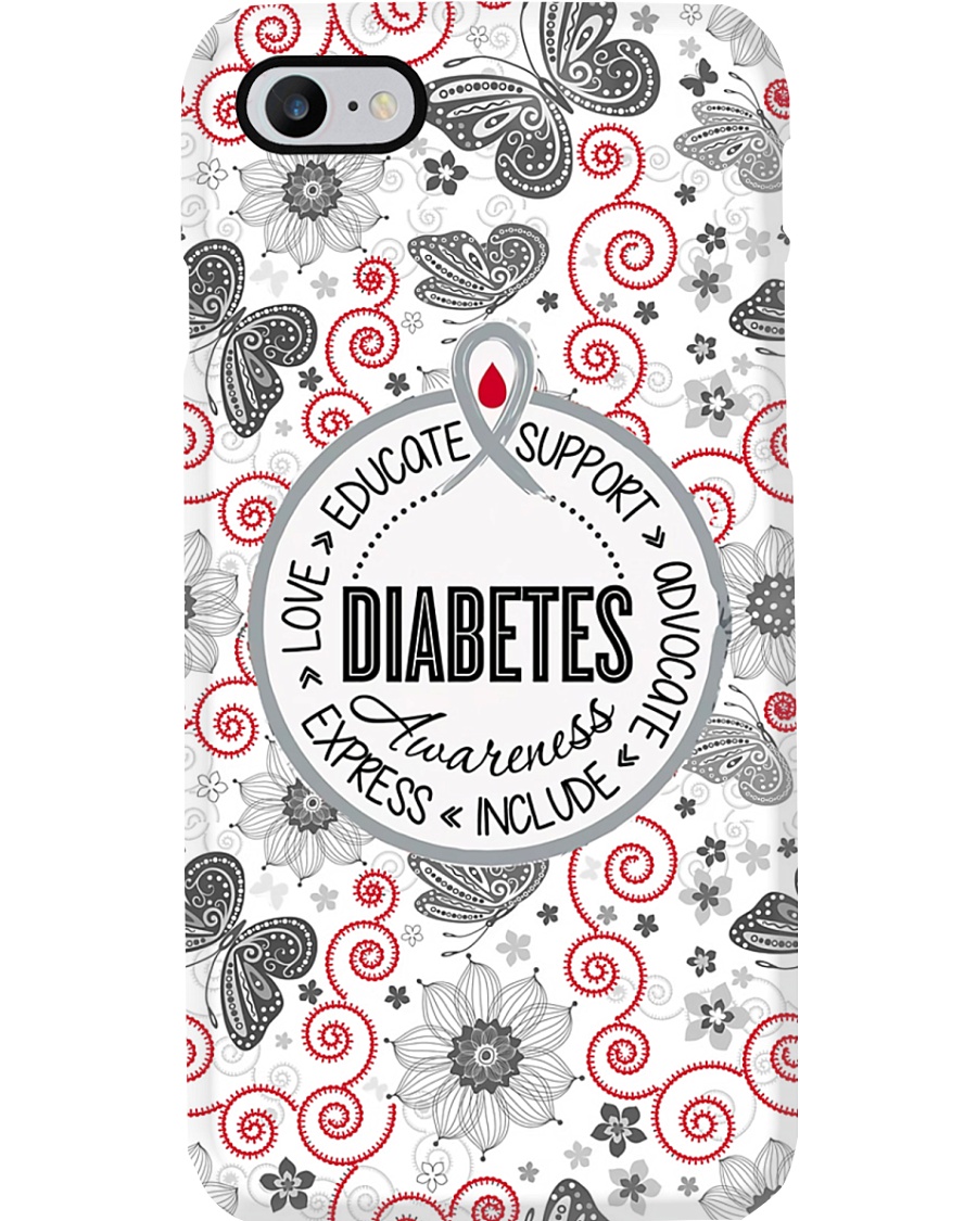 Diabetes Awareness Wording Phone Case
