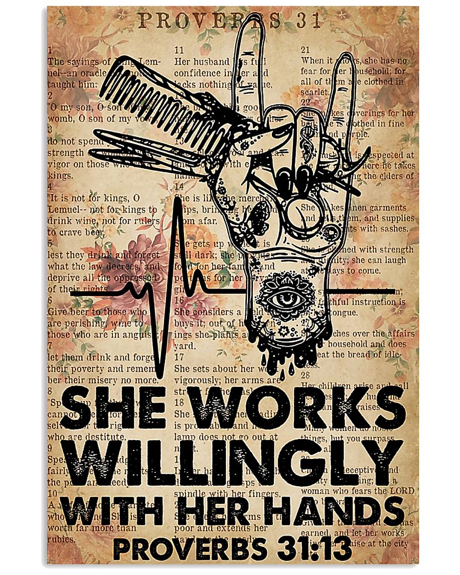 Hairdresser She Works Willingly With Her Hands 11x17 Poster